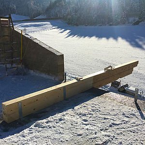 Schneefräsen-Einsatz am DG bevor's mit dem Dachstuhl los geht 14.11.2016