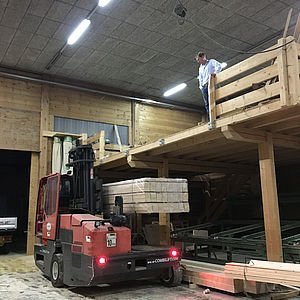Unser Holz für den Dachstuhl vom Holz Schnell 28.10.2016